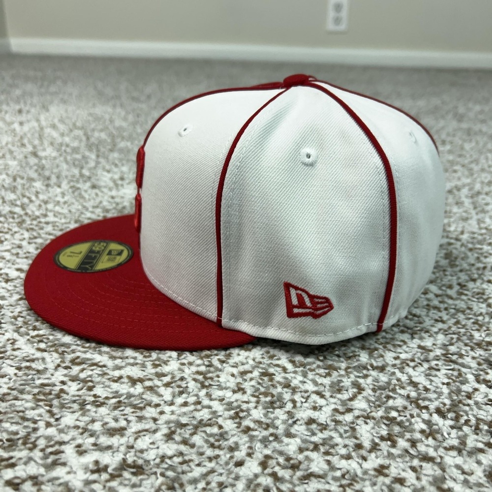 Pittsburgh Crawfords Mens Hat Fitted 7 1/8 Red New Era 59Fifty Negro Leagues - Picture 3 of 11